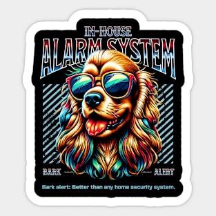 Bark Alert Cocker Spaniel Dog Sticker